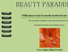Tablet Screenshot of beauty-paradise.kautschur.de
